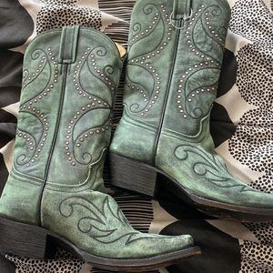 Southern soul brand cowgirl boots- teal